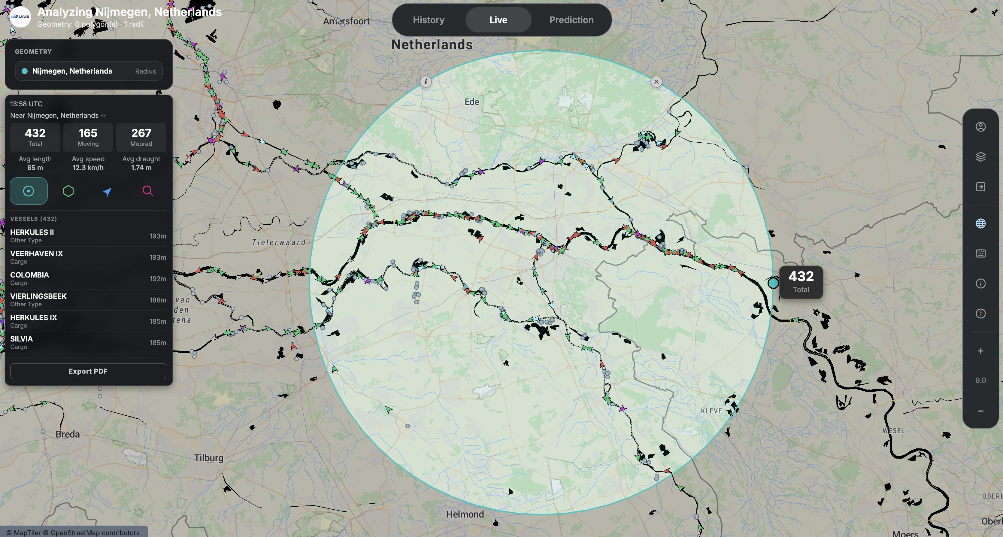 Radius mode